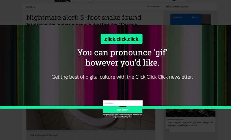 too much informative popup